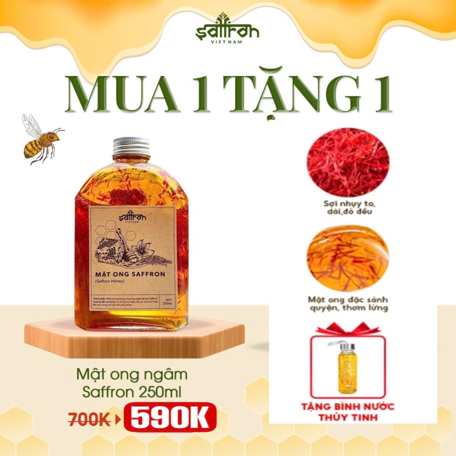 Saffron ngâm mật ong – Lọ 250ml
