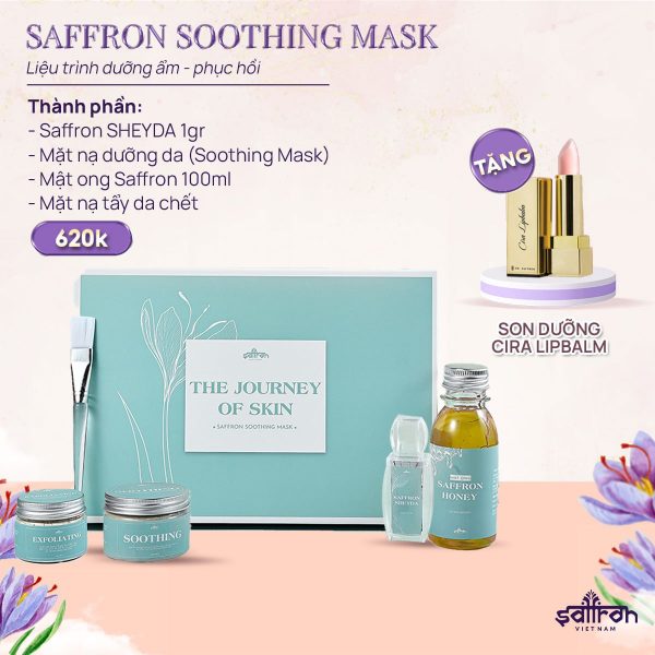 Bộ sản phẩm Phục Hồi Và Trị Mụn Saffron Soothing Mask