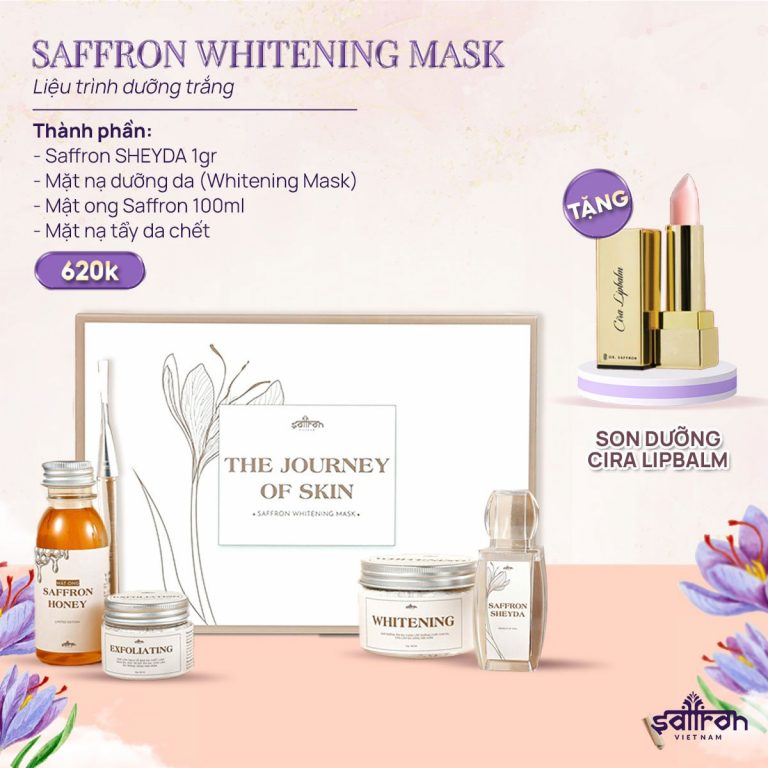 Bộ sản phẩm dưỡng trắng Saffron Whitening Mask