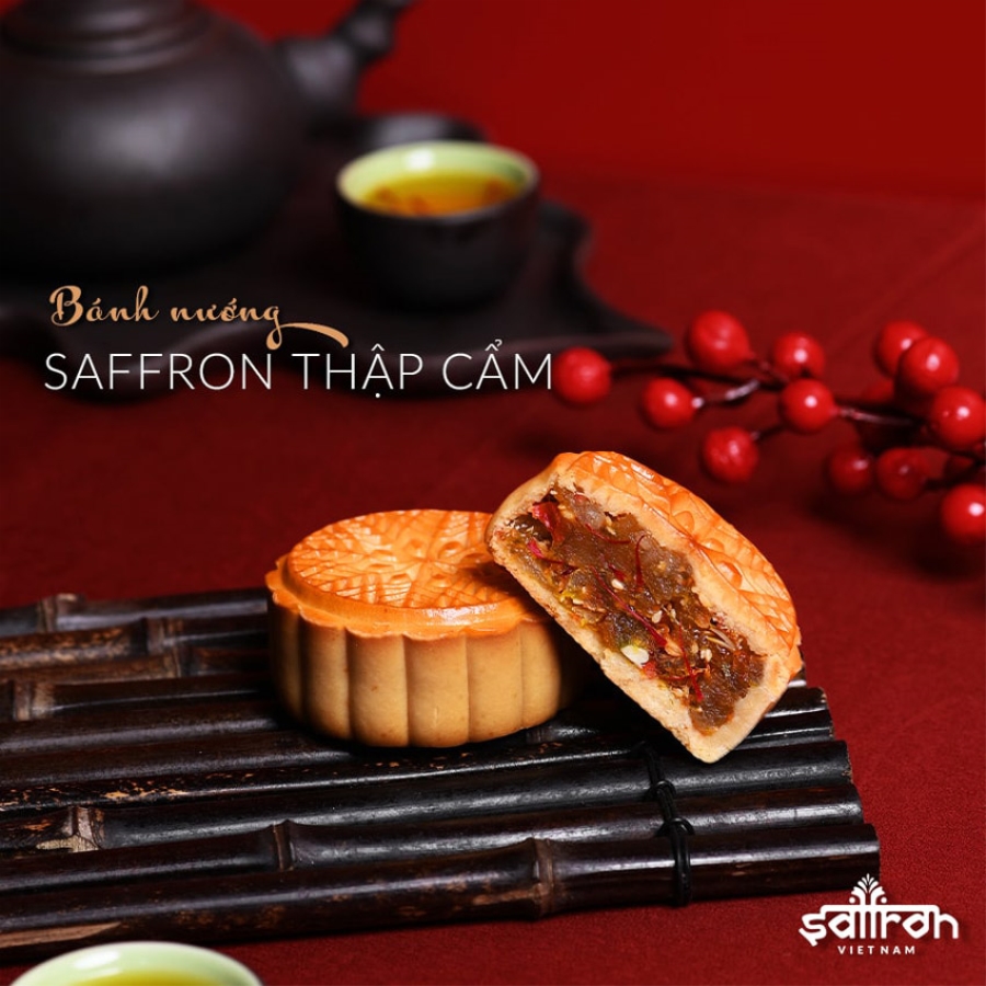 Bánh trung thu Saffron nhân thập cẩm