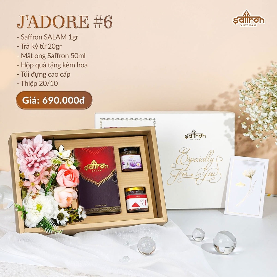 [Set quà J'Adore #6] Saffron Salam + Mật ong 