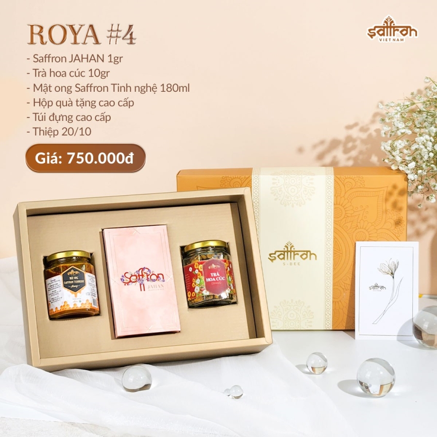 [Set quà Roya #4] Saffron Jahan và Mật ong Saffron Tinh nghệ