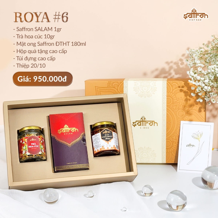 [Set quà Roya #6] Saffron Salam và Mật ong Saffron Tinh nghệ 