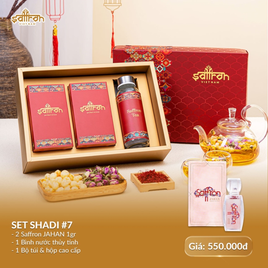 [Set Shadi #7] Hộp quà Tết Saffron Jahan 2gram