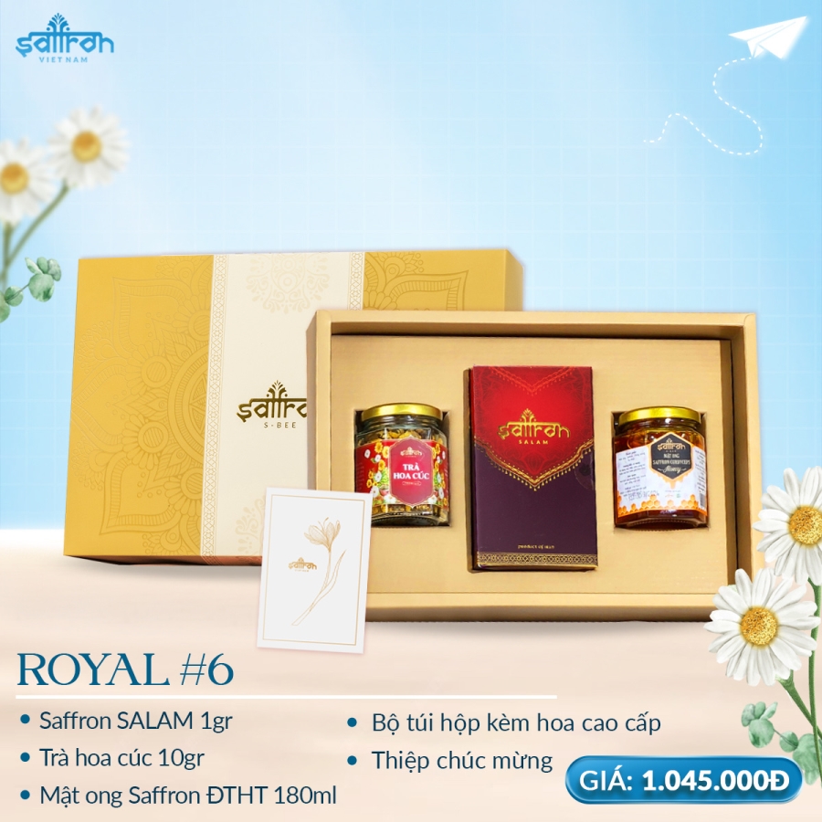 [Set quà Royal #6] Saffron Salam và Mật ong Saffron Tinh nghệ 