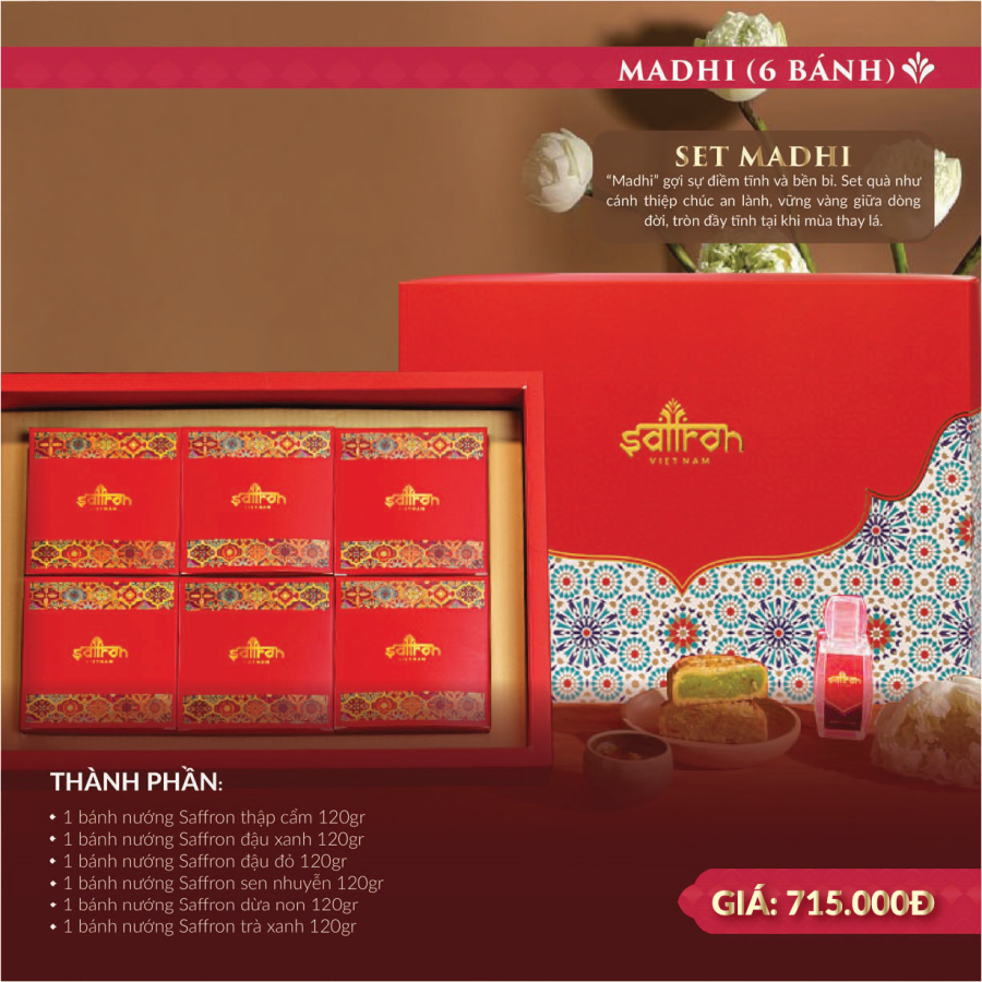 Set MADHI – Hộp quà 6 bánh trung thu cao cấp