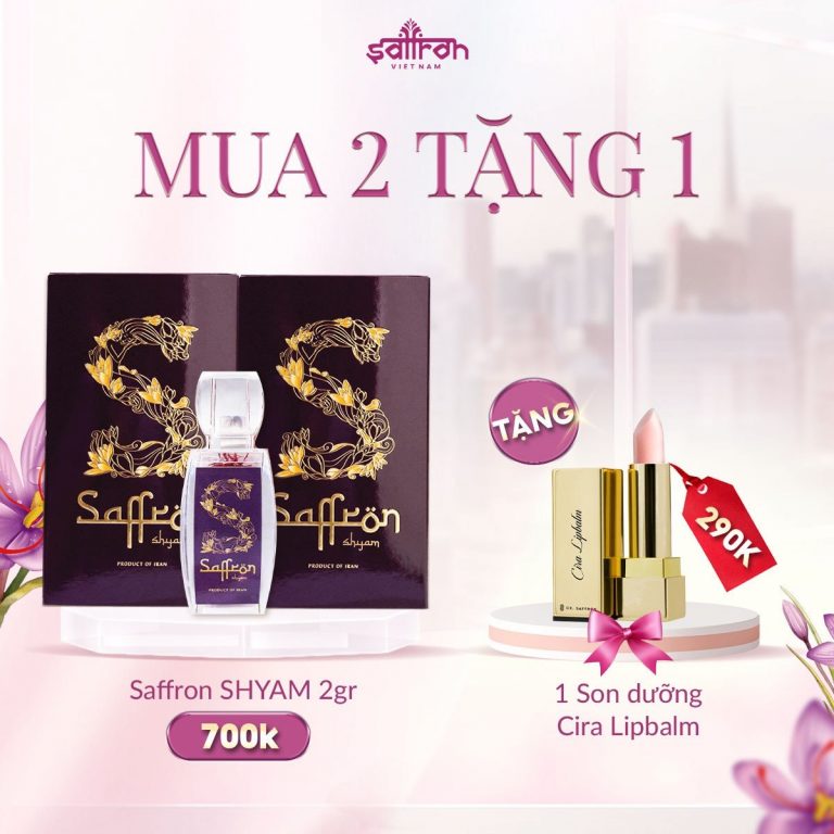 2 hộp Saffron Shyam – Tặng 1 Son dưỡng Cira Lipbalm